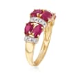 2.60 ct. t.w. Ruby and Diamond-Accented Ring in 14kt Yellow Gold