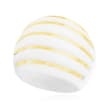 White Agate Striped Dome Ring with 14kt Yellow Gold
