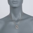 .36 ct. t.w. Diamond Open Oval Pendant Necklace in 14kt Yellow Gold 18-inch