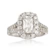 Henri Daussi 1.77 ct. t.w. Certified Diamond Engagement Ring in 18kt White Gold