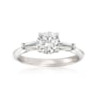 1.36 ct. t.w. Certified Diamond Engagement Ring in 14kt White Gold