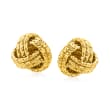 Italian 14kt Yellow Gold Love Knot Stud Earrings