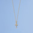 Child's Two-Tone Crucifix Pendant Necklace in 14kt Yellow Gold