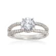 Simon G. .52 ct. t.w. Diamond Engagement Ring Setting in 18kt White Gold
