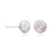 8-9mm Multicolored Cultured Pearl Jewelry Set: Three Pairs of Studs with Love Knot Earring Jackets in Sterling