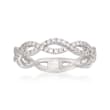 Simon G. .33 ct. t.w. Diamond Twisted Wedding Ring in 18kt White Gold