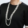 9.5-10.5mm Cultured Baroque Pearl Long Necklace in 14kt Yellow Gold with Necklace Shortener