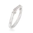 Gabriel Designs .18 ct. t.w. Diamond Curved Wedding Band in 14kt White Gold