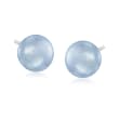 8-8.5mm Multicolored Cultured Pearl Jewelry Set: Eight Pairs of Stud Earrings with Sterling Silver