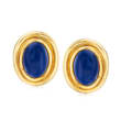 C. 1982 Vintage Tiffany Jewelry &quot;Paloma Picasso&quot; Lapis Clip-On Earrings in 18kt Yellow Gold