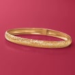 14kt Yellow Gold Textured Bangle Bracelet