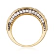 3.50 ct. t.w. CZ Ring in 14kt Yellow Gold Over Sterling Silver