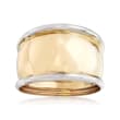 Italian 14kt Two-Tone Gold Rounded Ring