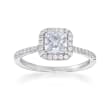 .28 ct. t.w. Diamond Halo Engagement Ring Setting in 14kt White Gold