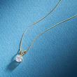 1.00 Carat Diamond Solitaire Necklace in 14kt Yellow Gold