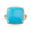 Turquoise Ring in 14kt Yellow Gold