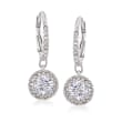 Swarovski Crystal &quot;Attract&quot; Crystal Drop Earrings in Silvertone