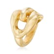 Italian 18kt Gold Over Sterling Silver Link Ring