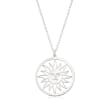 Sterling Silver Sun Pendant Necklace