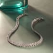 Sterling Silver Double Rope Chain Necklace