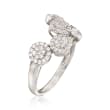 1.00 ct. t.w. Pave CZ Multi-Circle Ring in Sterling Silver