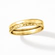 Italian 14kt Yellow Gold Diamond-Cut and Polished Ring