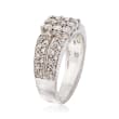 C. 1990 Vintage .75 ct. t.w. Diamond Square-Top Ring in 14kt White Gold