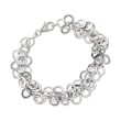 Sterling Silver Multi-Circle Link Bracelet
