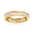 3.00 ct. t.w. CZ Eternity Band in 18kt Yellow Gold Over Sterling Silver