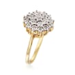 .26 ct. t.w. Diamond Cluster Ring in Two-Tone Sterling Silver