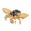 C. 1980 Vintage 2.30 ct. t.w. Sapphire Bee Pin/Pendant in 14kt Yellow Gold