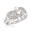 .25 ct. t.w. Diamond Elephant Ring in Sterling Silver