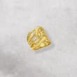 Italian Andiamo 14kt Yellow Gold Over Resin Interlocking Ring