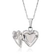 Baby's 14kt White Gold Heart Locket Necklace