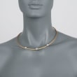 ALOR &quot;Classique&quot; .14 ct. t.w. Diamond Station Yellow Cable Necklace with 18kt White Gold 17.5-inch
