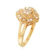 .25 ct. t.w. Diamond Vintage-Style Ring in 18kt Gold Over Sterling