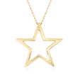 Roberto Coin 18kt Yellow Gold Star Pendant Necklace
