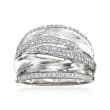 .50 ct. t.w. Pave Diamond Highway Ring in Sterling Silver