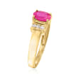 .85 Carat Ruby and .10 ct. t.w. Diamond Ring in 14kt Yellow Gold