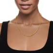 Italian 2mm 18kt Gold Over Sterling Crisscross-Chain Necklace 18-inch