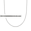 Italian 1mm Sterling Silver Adjustable Slider Box Chain Necklace in Black Rhodium