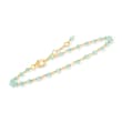 6.25 ct. t.w. Apatite Bead Anklet in 18kt Gold Over Sterling