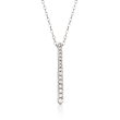 .16 ct. t.w. Diamond Linear Bar Pendant Necklace in 14kt White Gold