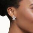1.00 ct. t.w. Diamond Fleur-De-Lis Earrings in Sterling Silver