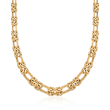 14kt Yellow Gold Byzantine and Double-Link Necklace