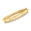 1.00 ct. t.w. Scattered-Diamond Bangle Bracelet in 18kt Gold Over Sterling