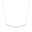 Italian 14kt Yellow Gold Curved Bar Necklace