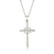 Italian Sterling Silver Marriage Cross Necklace