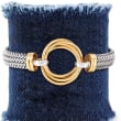 Italian Sterling Silver and 18kt Yellow Gold Over Sterling Silver Multi-Circle Bracelet