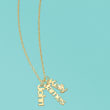14kt Yellow Gold Personalized Name Charm Necklace